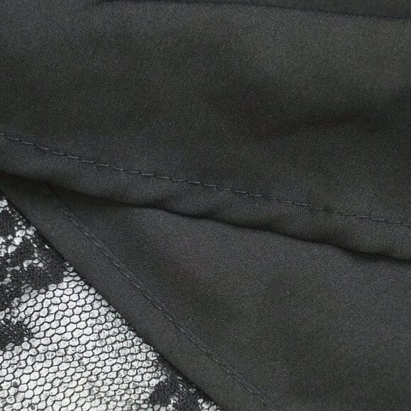 Black Casual Women's Elastic Lace Waist Ruffle Hem Maxi Skirt - Picture 5 of 7